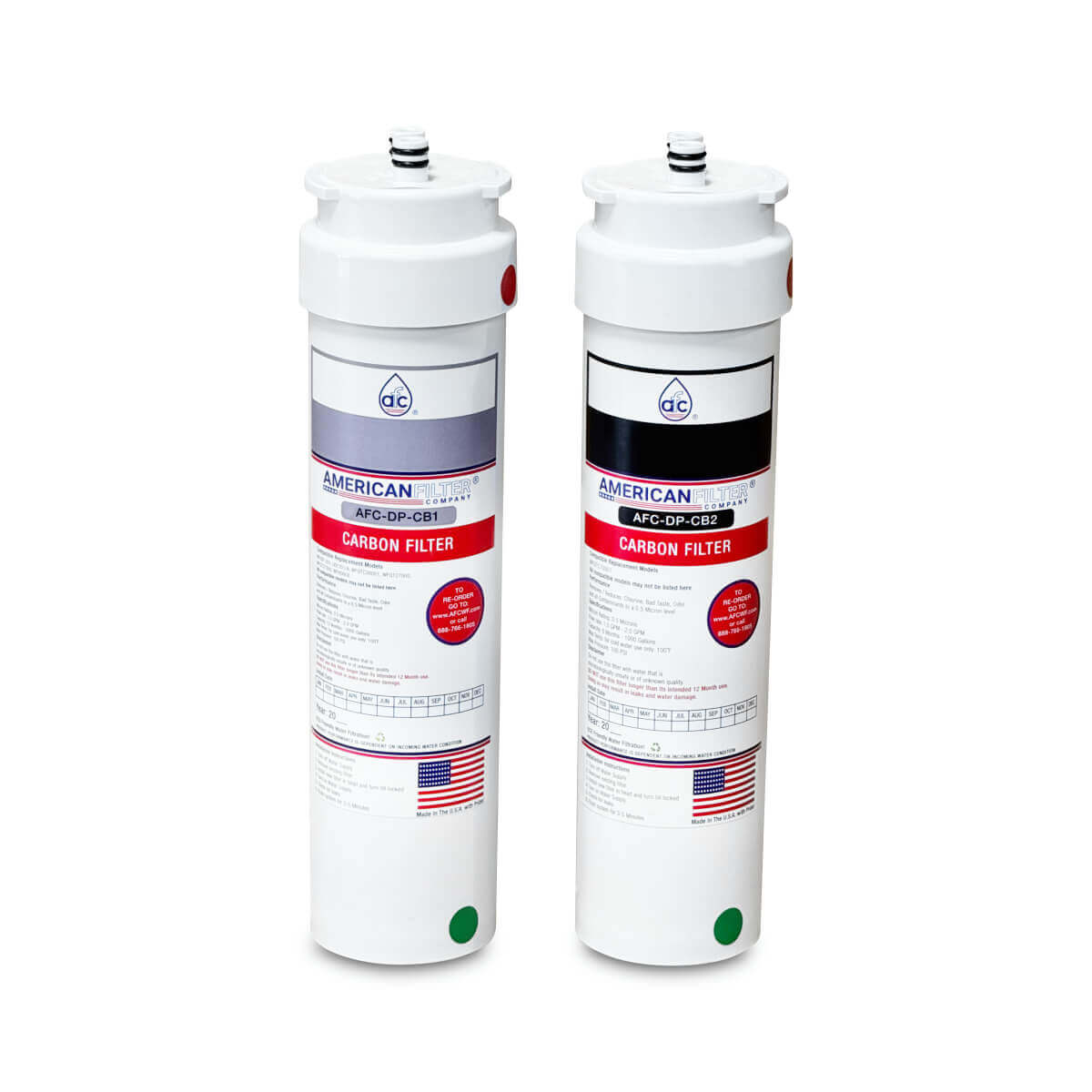 AFC® #AFC-DP-CB1-CB2, Compatible with Dupont® WFQT273005 Water Filter System set of WFQTC30001 and WFQTC70001