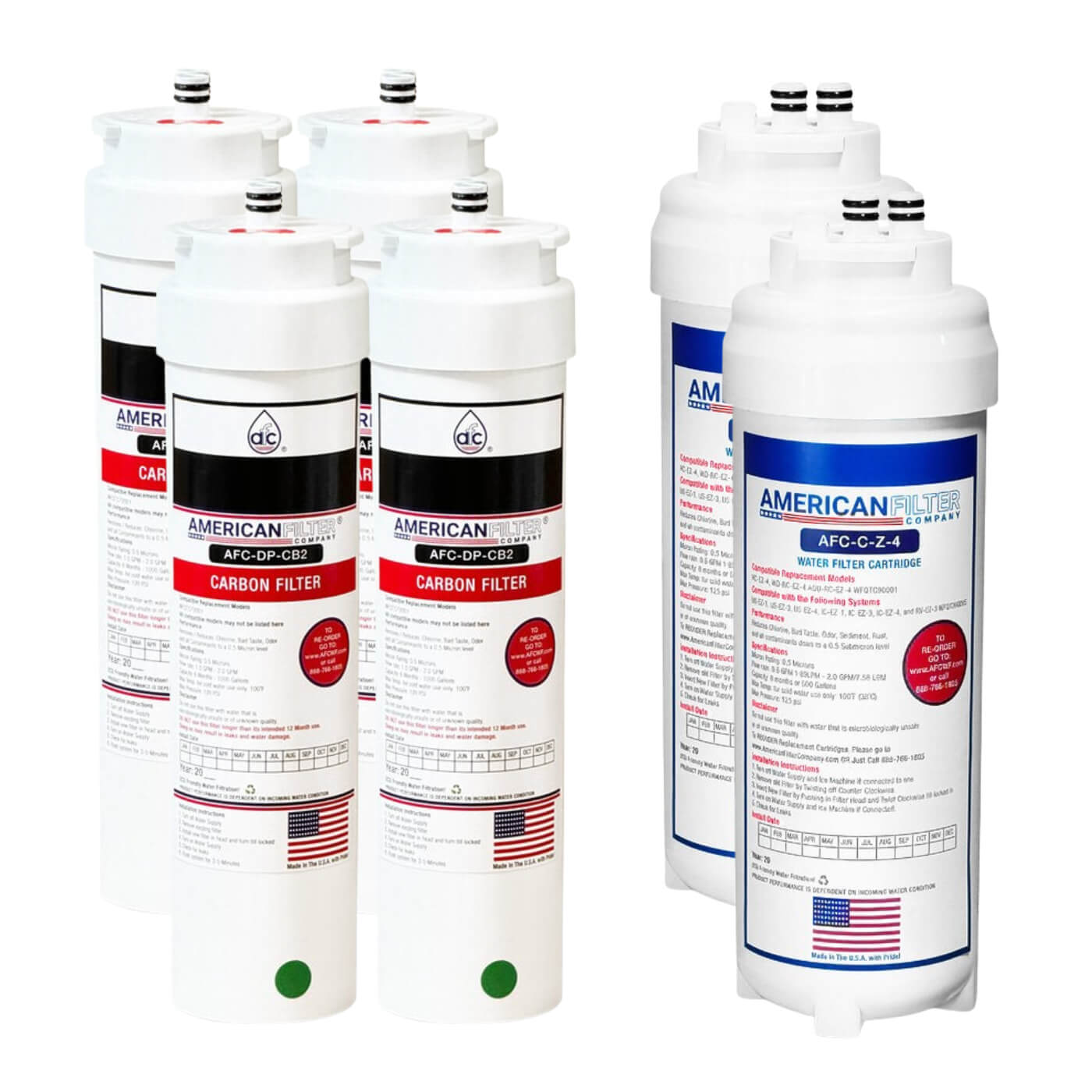 AFC® #AFC-DP-CZDP, Compatible with Dupont® WFQT390005 Water Filter System set of WFQTC90001 and WFQTC70001 - 1 Year Pack