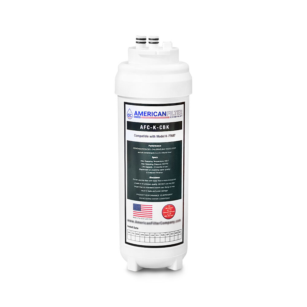 AFC® #AFC-K-CBK, Compatible with Kohler K-77688, K77686, K29638, K-77685-NA, K29651 (SET), Aquifer Water Filter Made by # (3-6 Month Pack)
