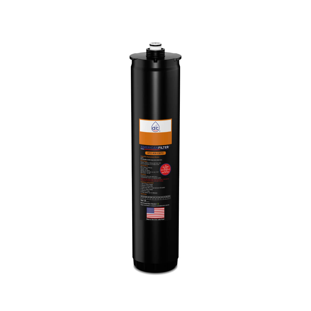 AFC® #AFC-KN-CBTO, Compatible with Kinetico® 9306B(Orange) Filter Cartridge for Aqua-Taste & MACguard 7000
