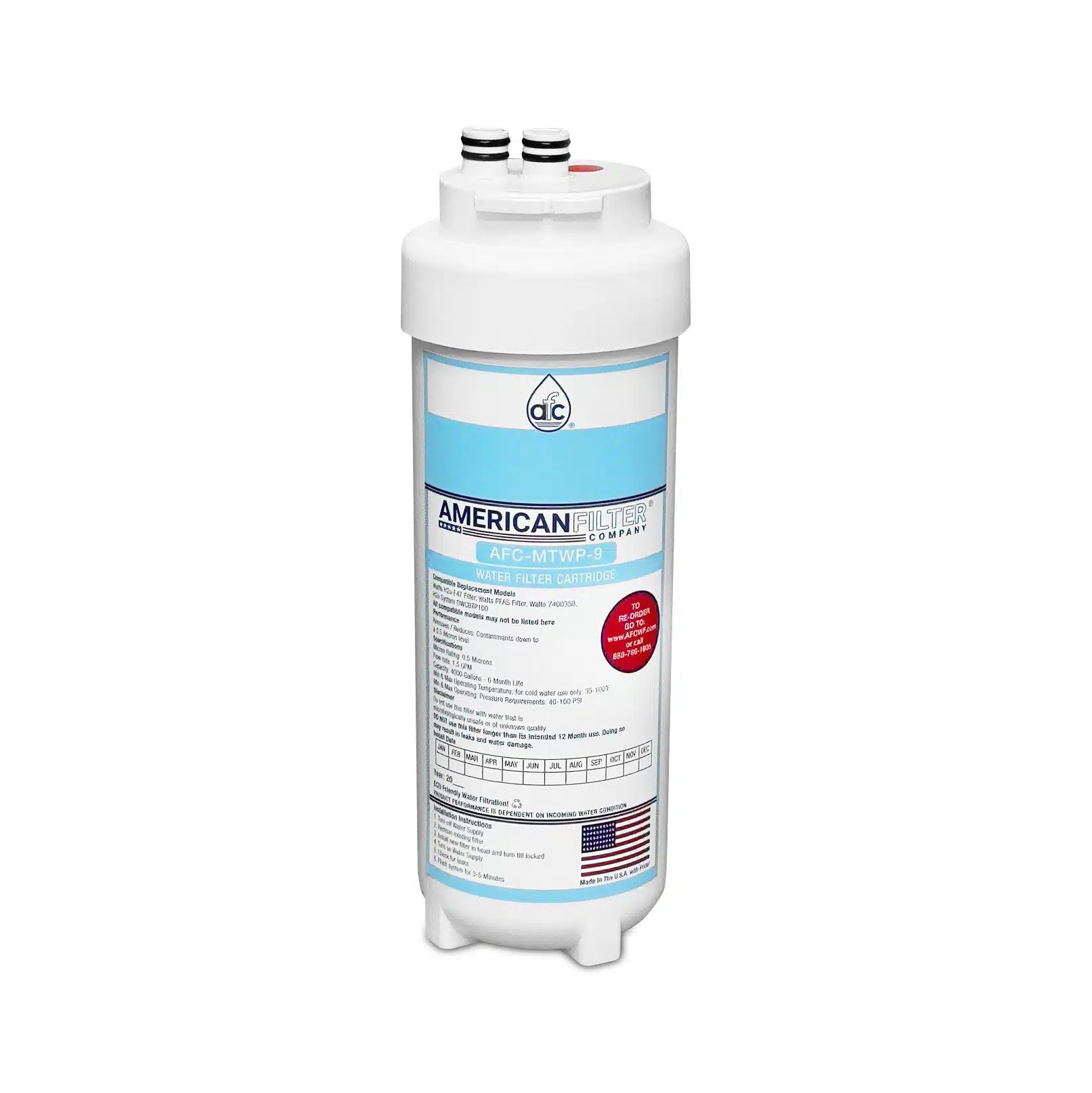 AFC® #AFC-MTWP-9, Compatible with Watts® H2O System DWCBTP100 Water Filter