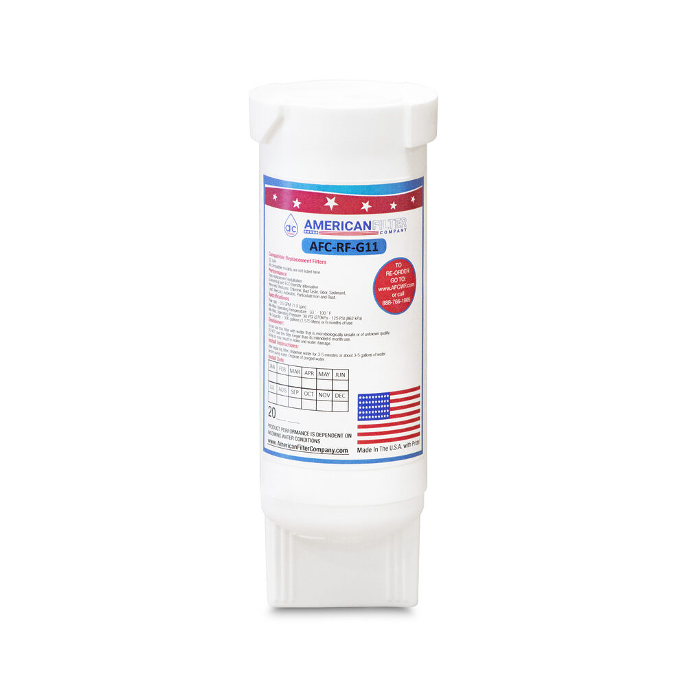 American Filter Company™ Model number AFC-RF-G11 , Compatible with GE® XWF Refrigerator  Water Filter -Made in U.S.A. – American Filter Company