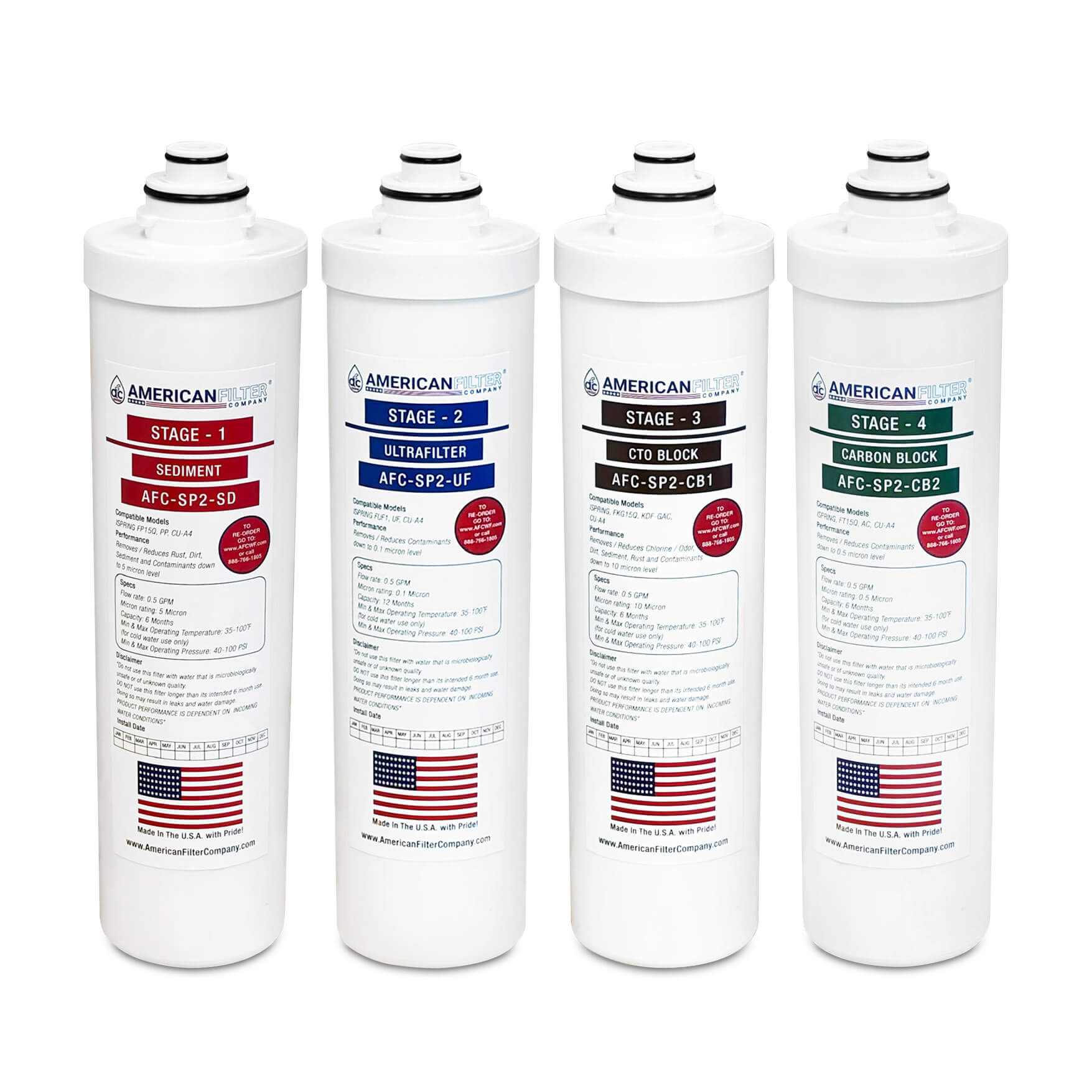 AFC® #AFC-SP2, Compatible with iSpring® CU-A4 Under Sink Water Filter System
