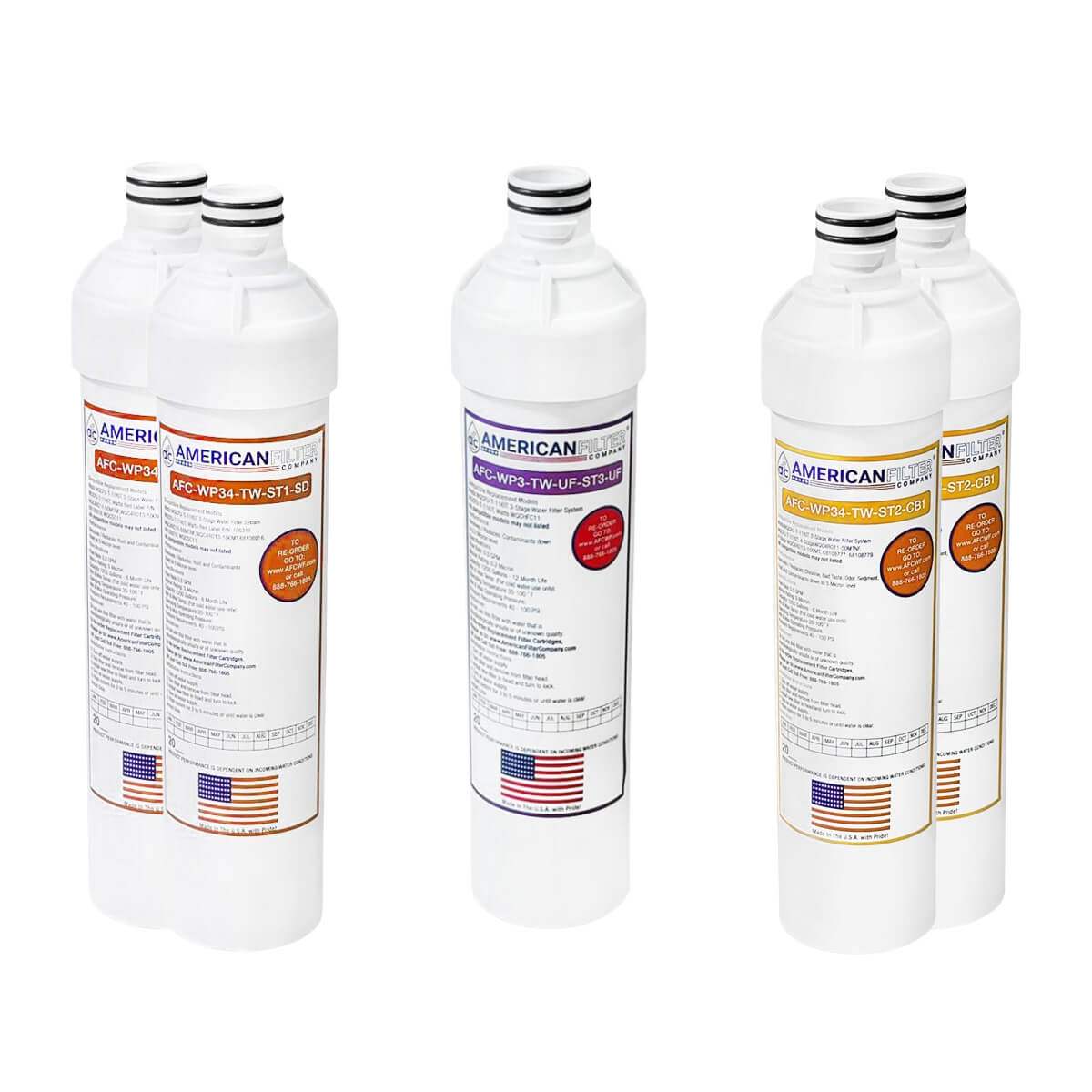 AFC® Model #AFC-WP3-TW-UF-1YR-FPK-2OR-2Y-1P Replacement Water Filter Kit, Compatible with Neo-Pure® NPQCHF13-5PK | Kwik Change