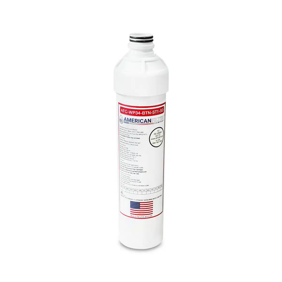AFC® #AFC-WP34-BTN-ST1-SD, Compatible with Watts® RO Pure Plus Sediment WP105311 (Red Label P/N: 105311)